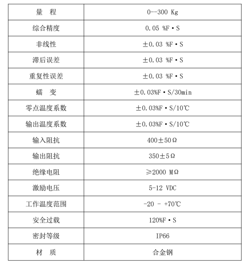 ZCBW-1 （0--300 Kg）